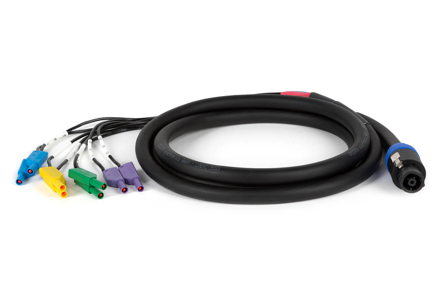 Generatorkabel Speakon 3 m (gelb, grün, violett, blau)
