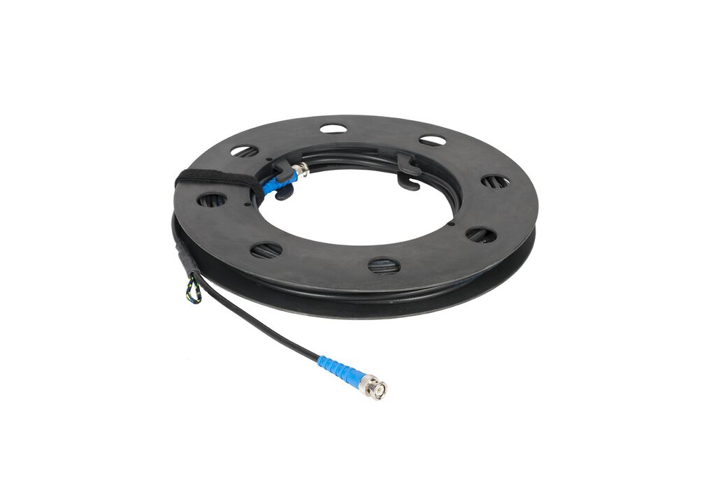 Koaxialkabel blau mit Kabeltrommel 18 m