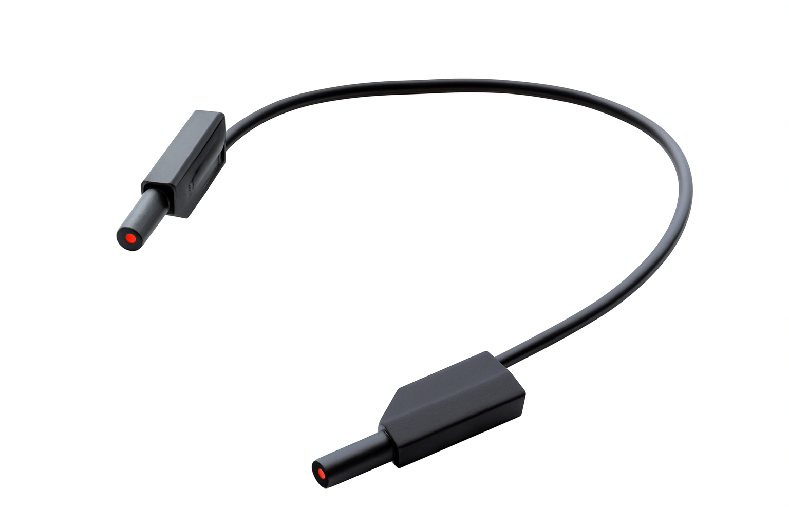 Messkabel, schwarz, 25 cm / 10 Zoll, 1-polig, 2,5 mm² Si/Si-Stecker