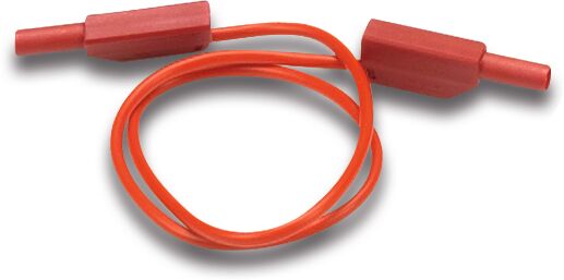 Anschlusskabel rot 0,5 m 1-polig 2,5 mm² Si/Si 4-mm-Stecker