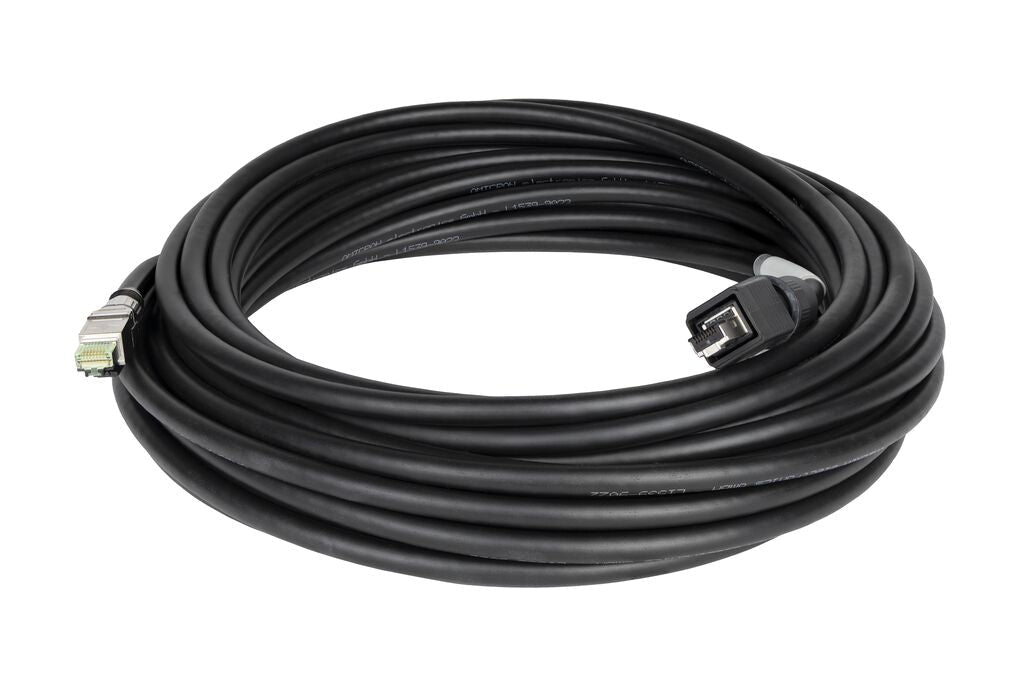 Ethernet 15m schwarz IP67 RJ45 - IP20 RJ45